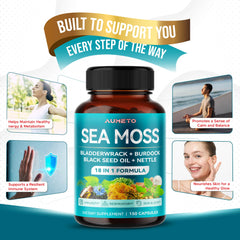 Bladderwrack and sea moss components