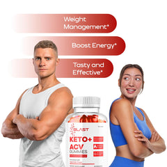 Close-up of Blast Keto ACV Gummies bottle label