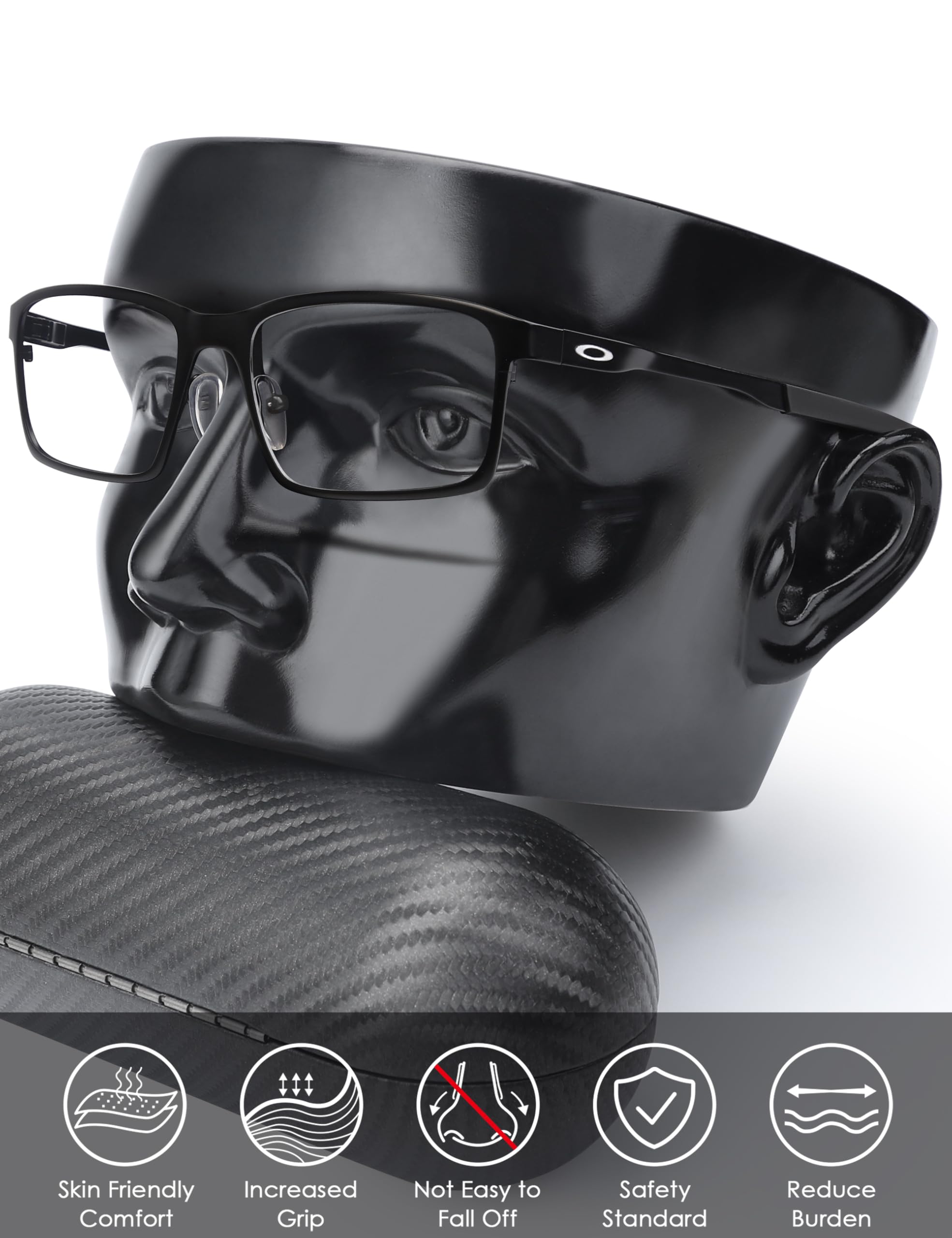 BlazerBuck black nosepieces for Oakley Base Plane OX3232