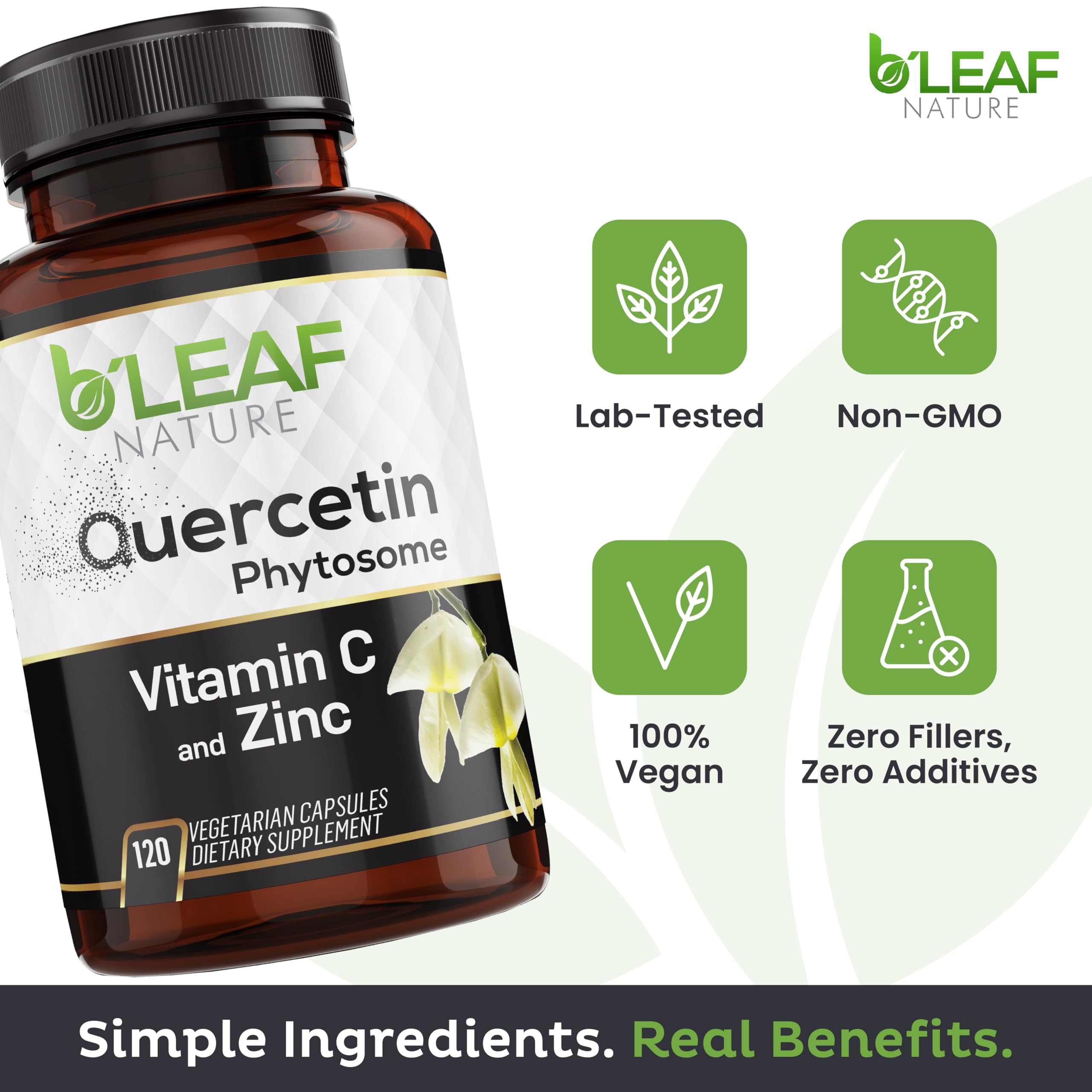 Quercetin with Vitamin C and Zinc for immune support