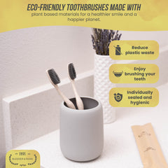 Soft to medium bristles on Bleeker & Rowe toothbrush