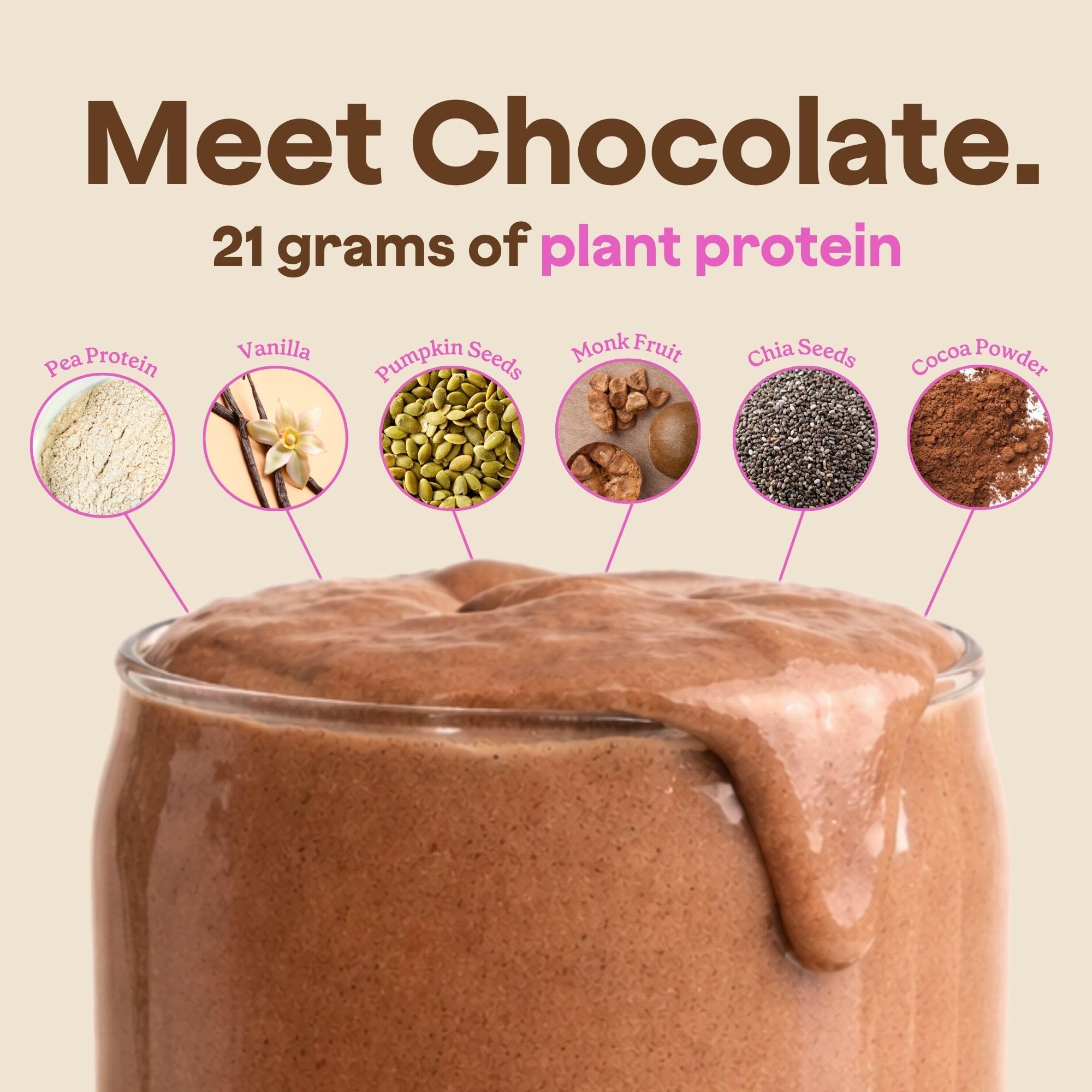 Blender Bombs Bomb Plant Protein label ingredients highlights a clean six-ingredient plant protein