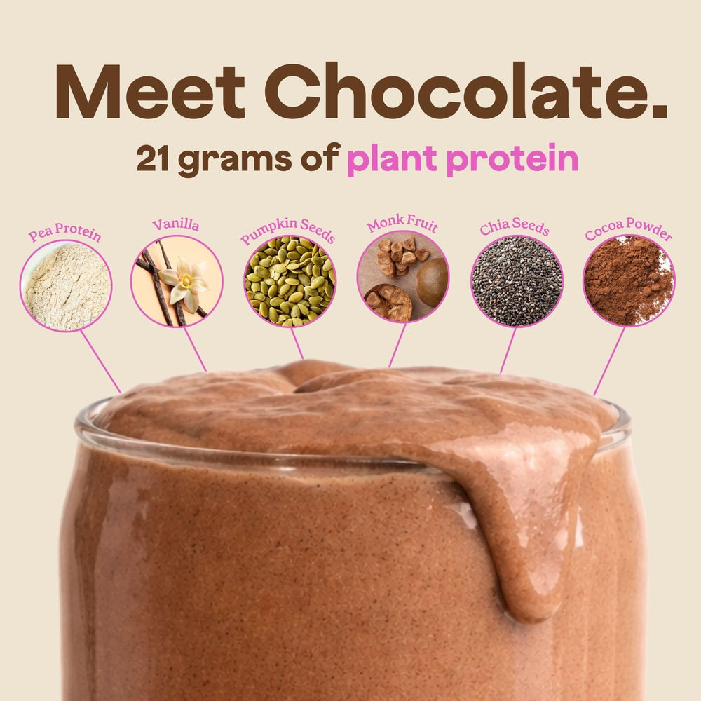 Blender Bombs Bomb Plant Protein label ingredients highlights a clean six-ingredient plant protein