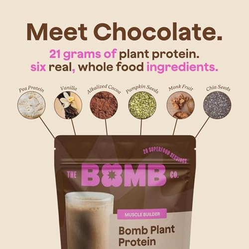 Blender Bombs Bomb Plant Protein scoop display demonstrates simple serving for daily protein