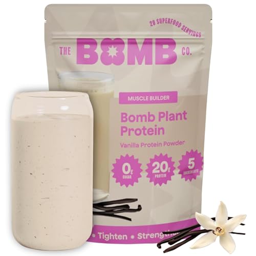Blender Bombs Bomb Plant Protein scoop for quick protein boost in smoothies.