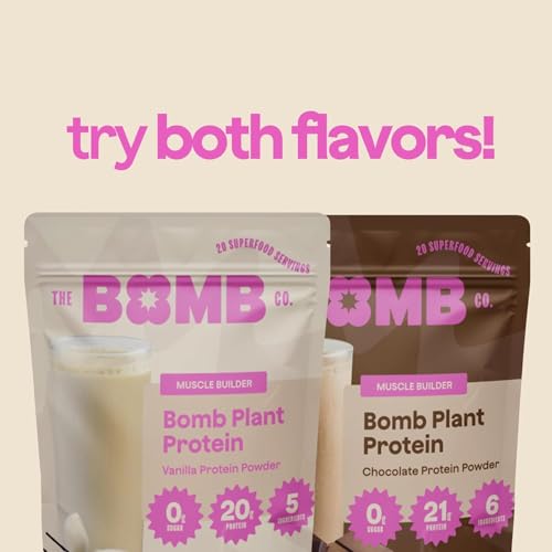 Blender Bombs Bomb Plant Protein smoothie prep shows blends well with fruits