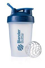 BlenderBottle Classic Loop Top Shaker Bottle, 20 oz, Clear bottle with Navy lid