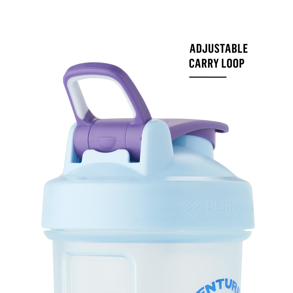 BlenderBottle Pixar Classic V2 lid and cap provide a leak-proof secure seal
