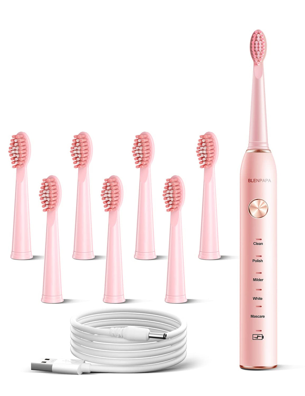 Blenpapa Electric Toothbrush Pink — Front view