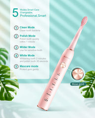 Blenpapa Electric Toothbrush Pink with 5 modes display