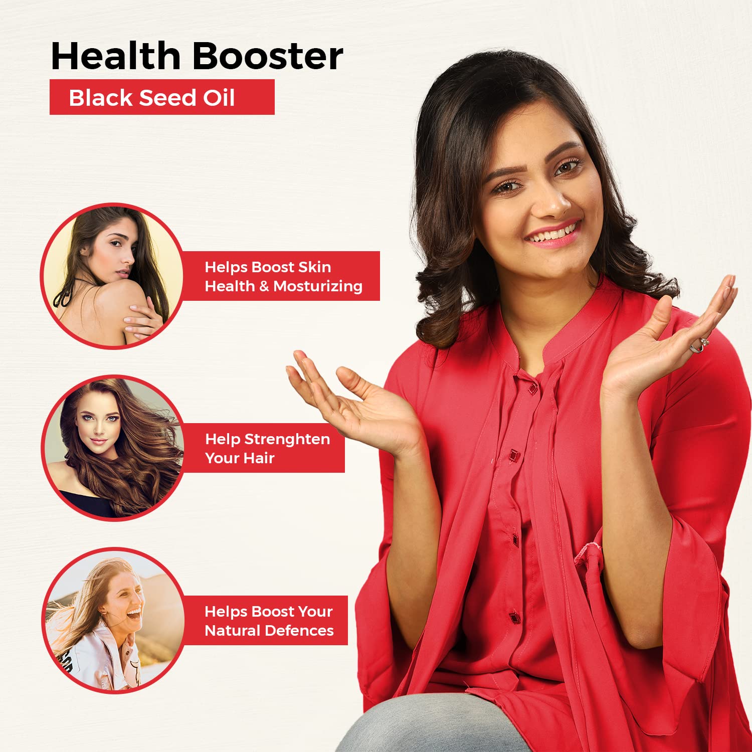 The Blessed Seed packaging outer box beside bottle