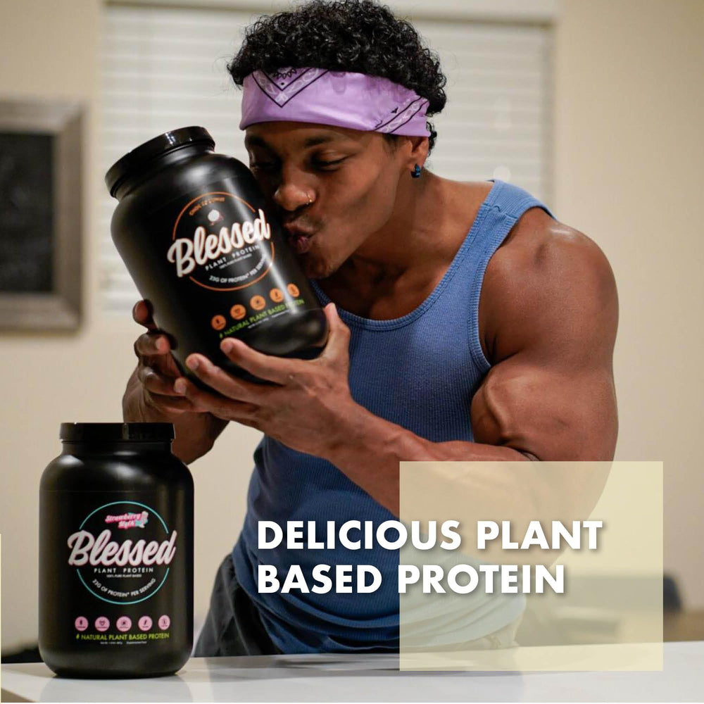 Blessed vegan protein powder clean ingredients, dairy-free and gluten-free