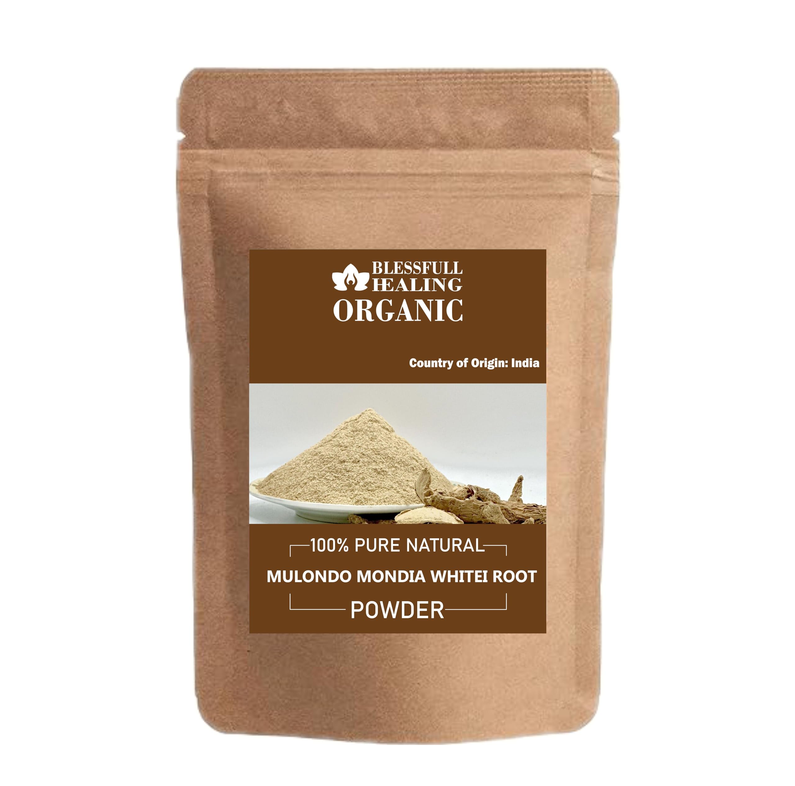 Blessfull Healing Mulondo Mondia Whitei Root Powder 100g front packaging
