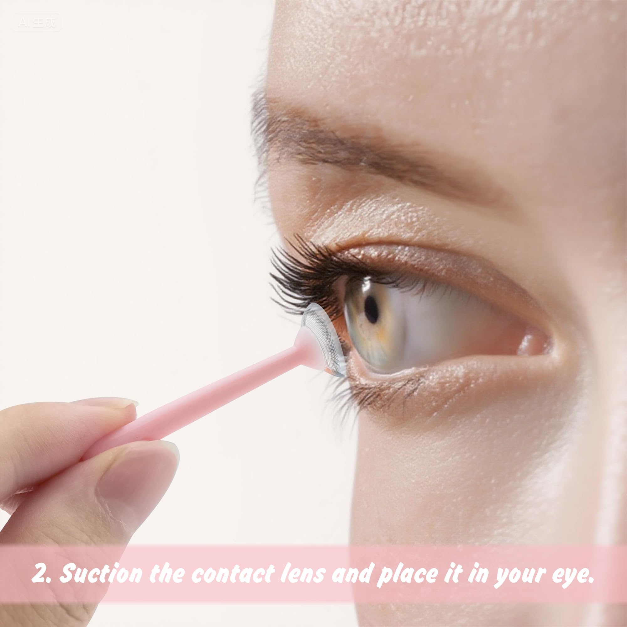 Contact lens tweezers included in the kit