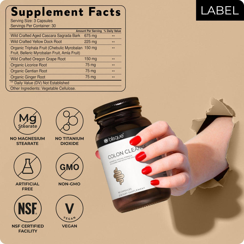 Blisque packaging highlighting vegan and non-GMO