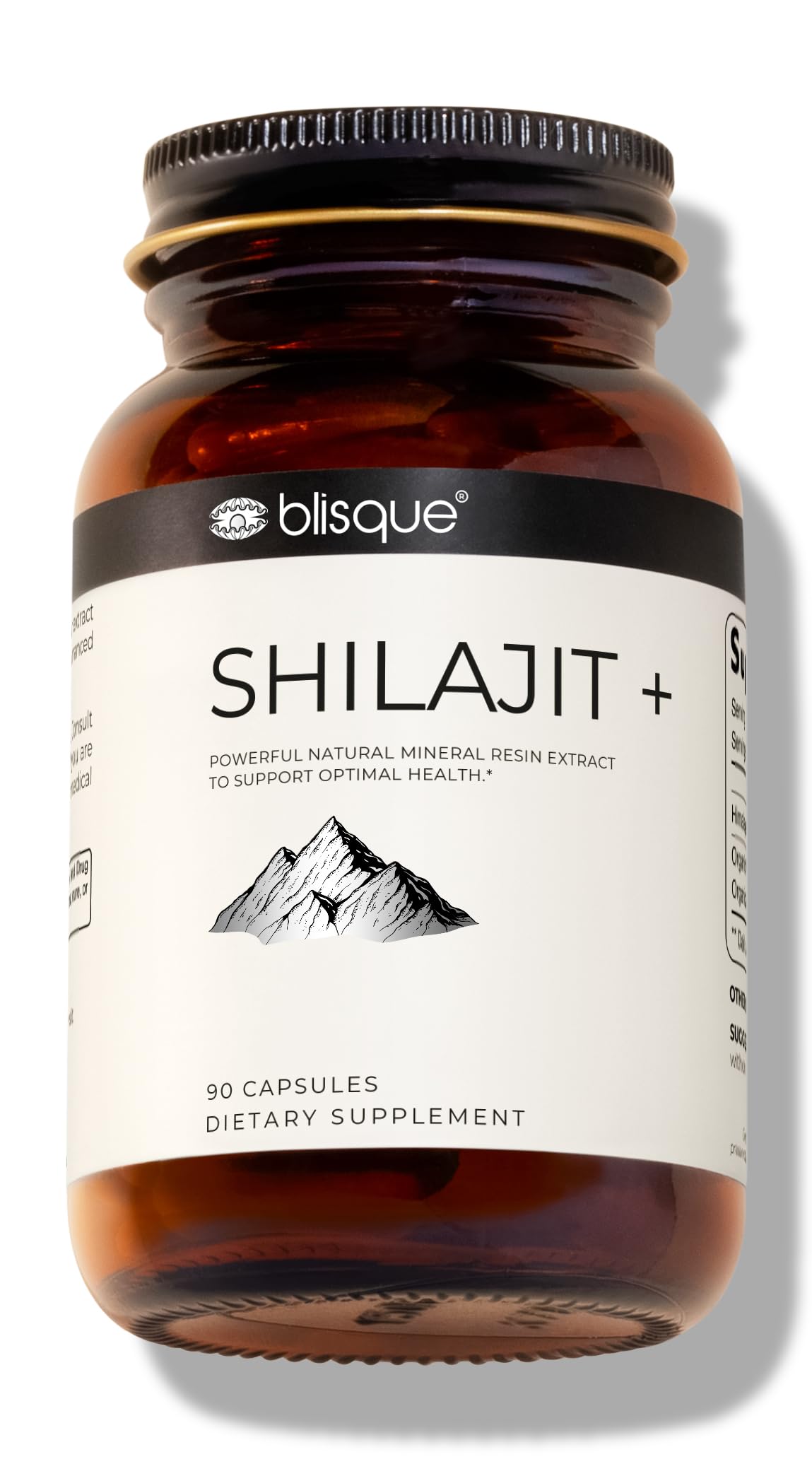 Blisque Shilajit capsules bottle front