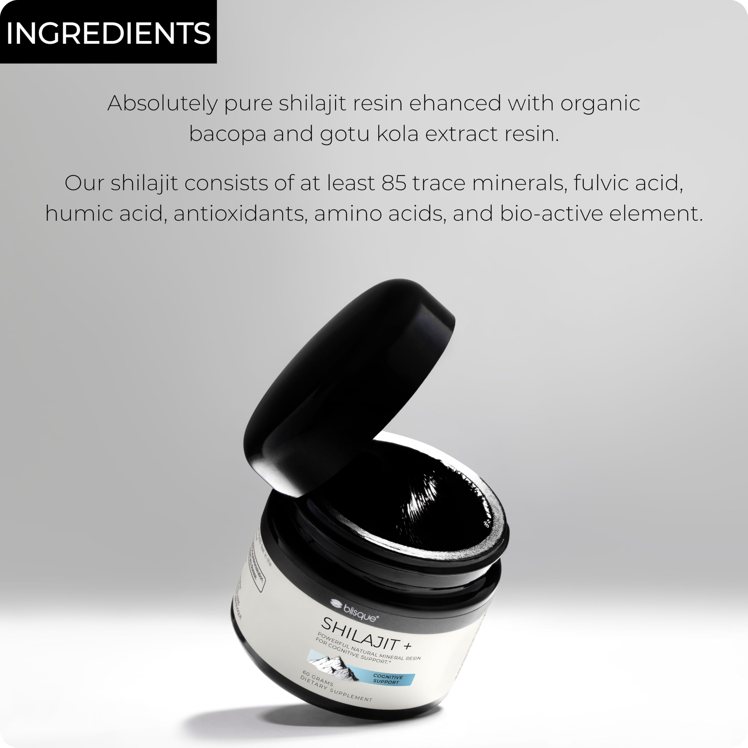 Shilajit resin with ginger extract element