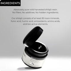 Shilajit resin showing fulvic and trace minerals