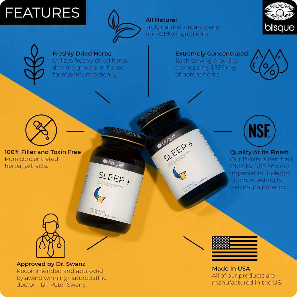 Blisque SLEEP+ capsules lined up