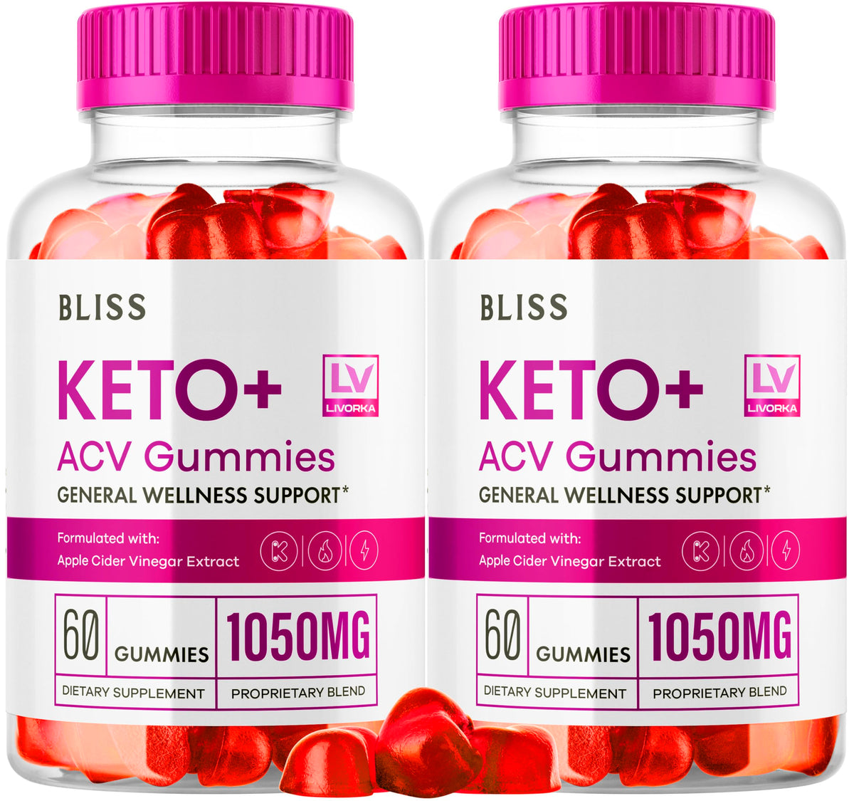 Bliss Keto ACV Gummies 2-pack bottle image