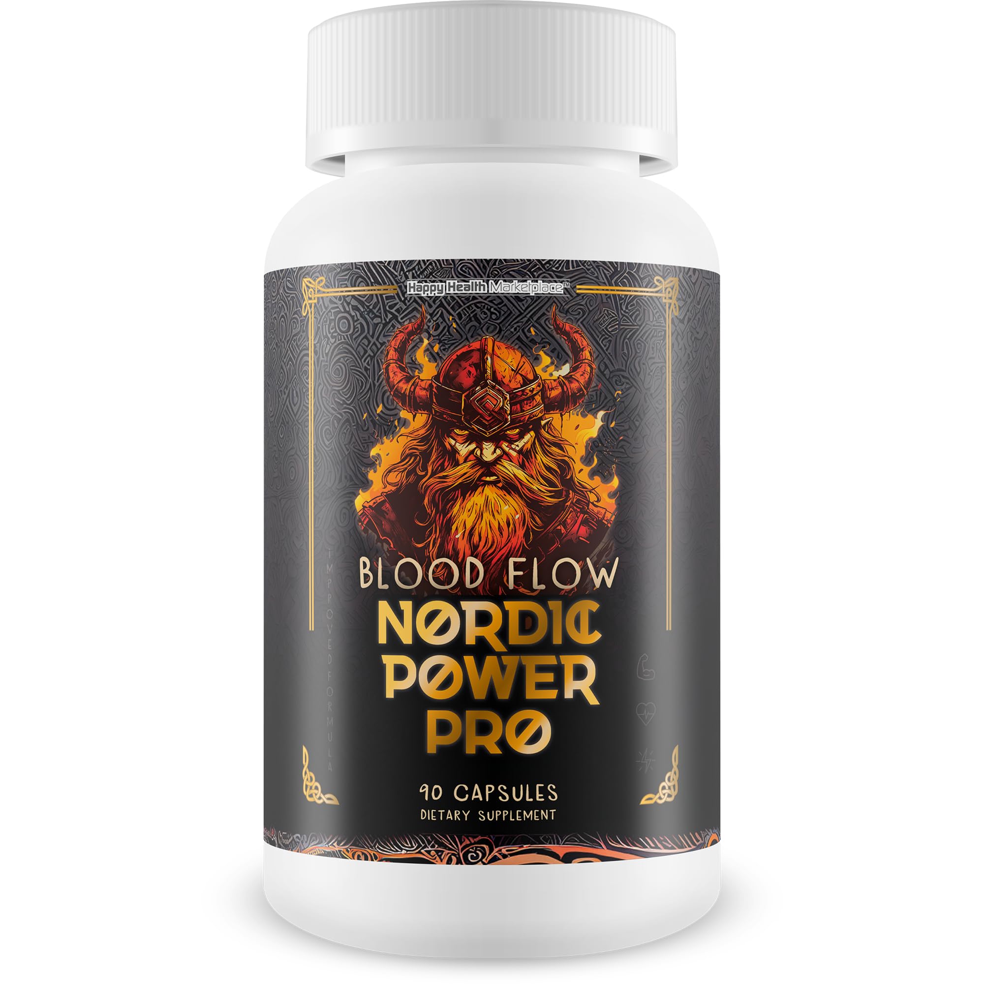 Blood Flow Nordic Power Pro bottle on a white background
