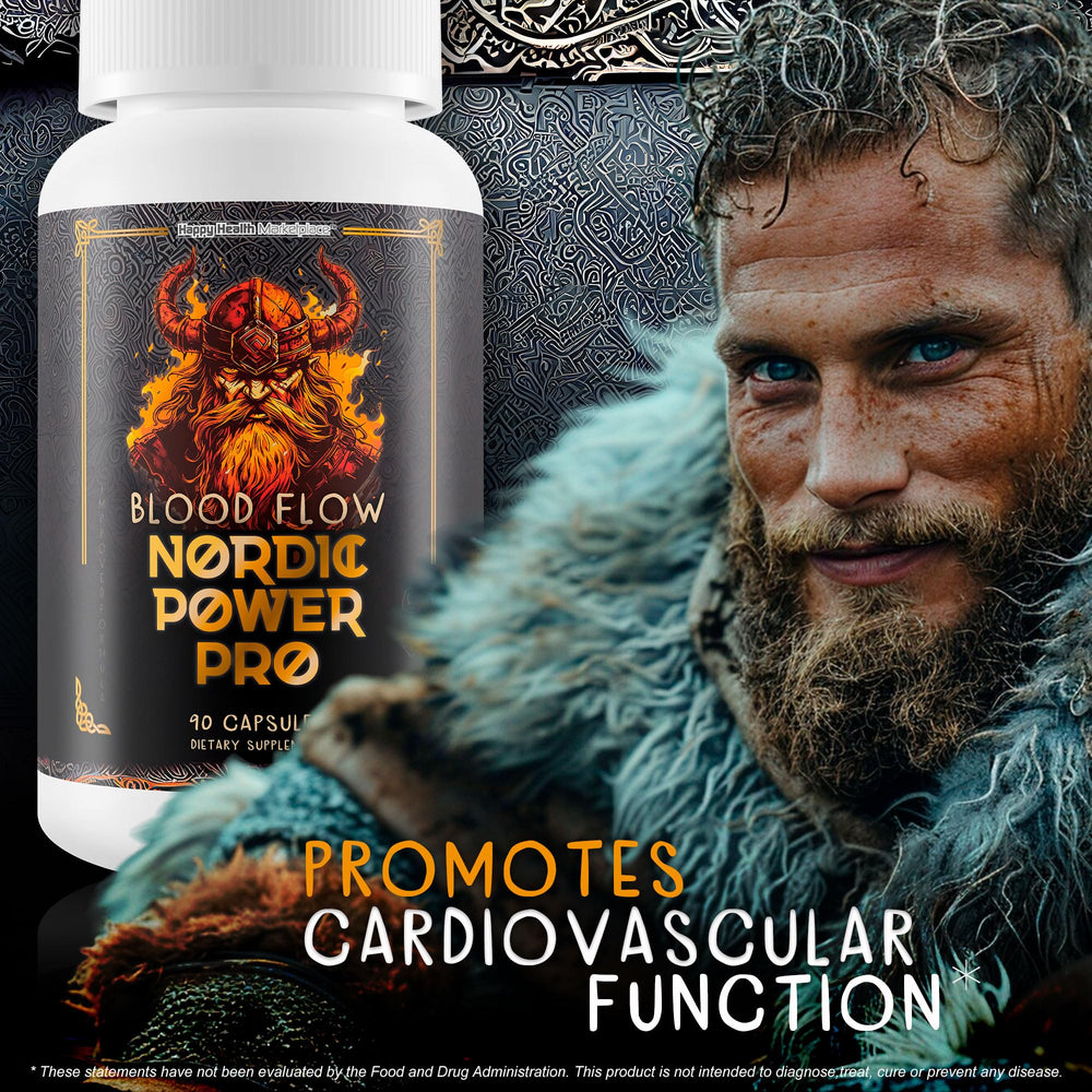 Made in the USA seal next to Blood Flow Nordic Power Pro packaging