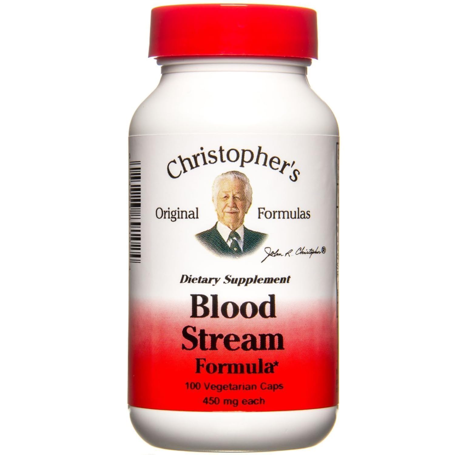 Christopher's Blood Stream Formula hero image with product bottle and herbs