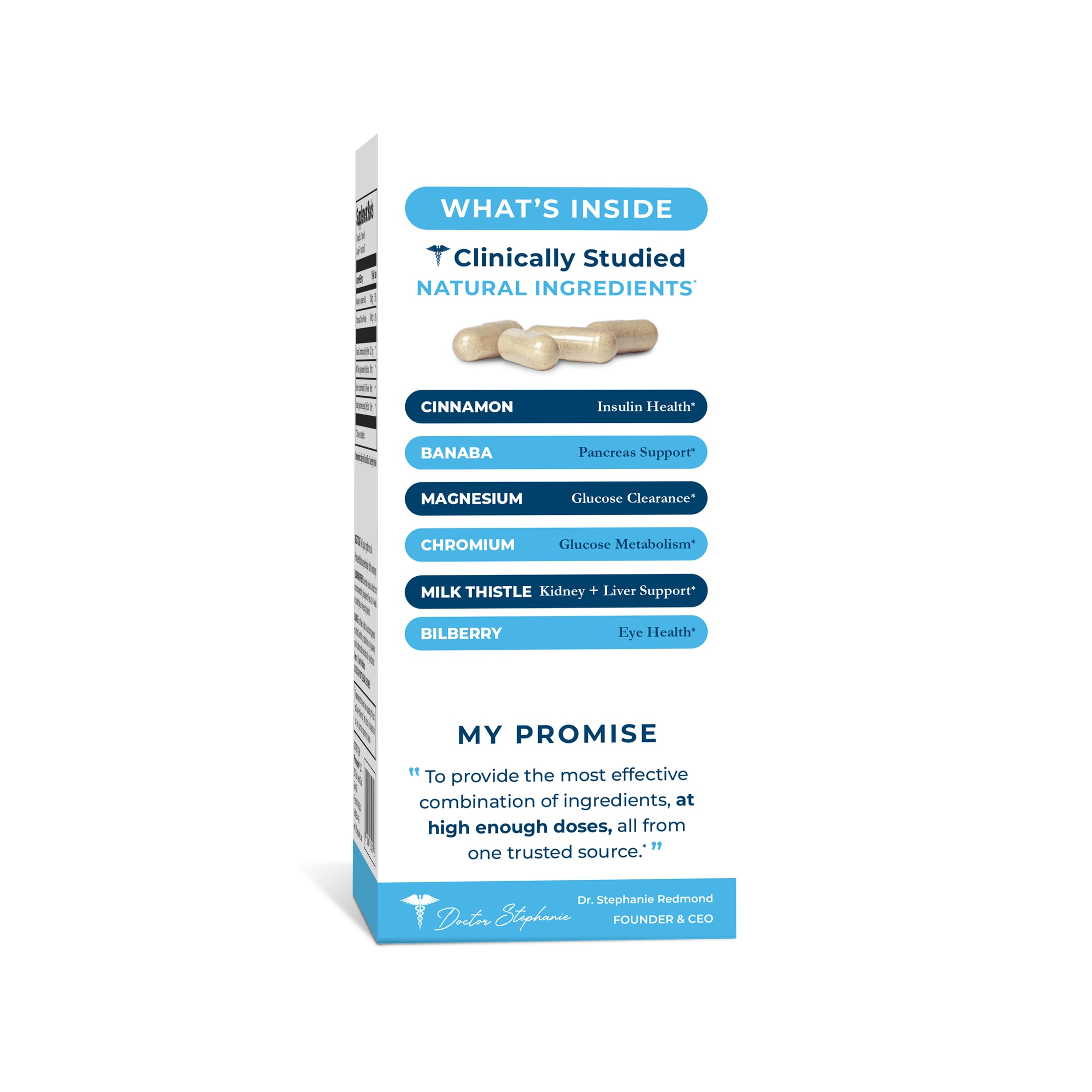 Close-up of Blood Sugar 24 Hour bottle showing Made in USA GMP-certified production