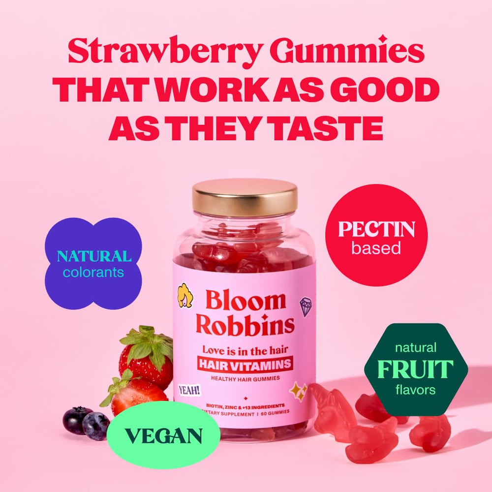Non-GMO seal for Bloom Robbins 60 Hair Gummies