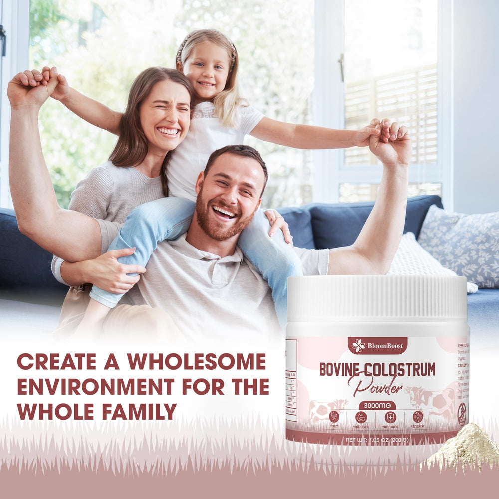 Scoop measuring 3g serving of BloomBoost colostrum powder
