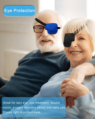 Elastic strap on blue eye patch adjustable up to 47 cm