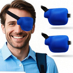 Blue 3D eye patch for left eye front view