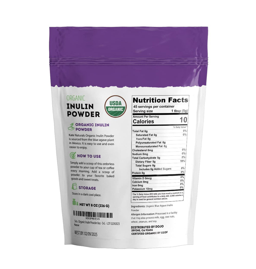 Organic blue agave inulin powder used as a natural sweetener