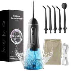 Blue and Black 2-Pack Water Flosser setup view