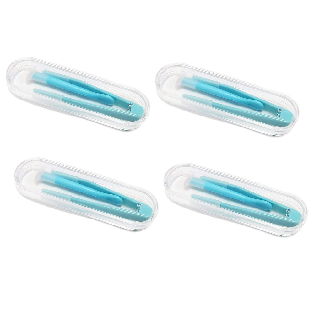 Blue four-piece contact lens applicator set with soft tips