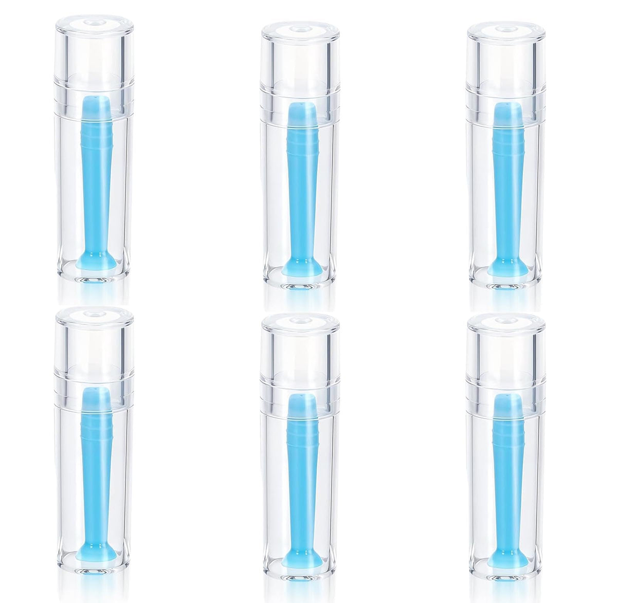 Blue six-piece contact lens remover tool set