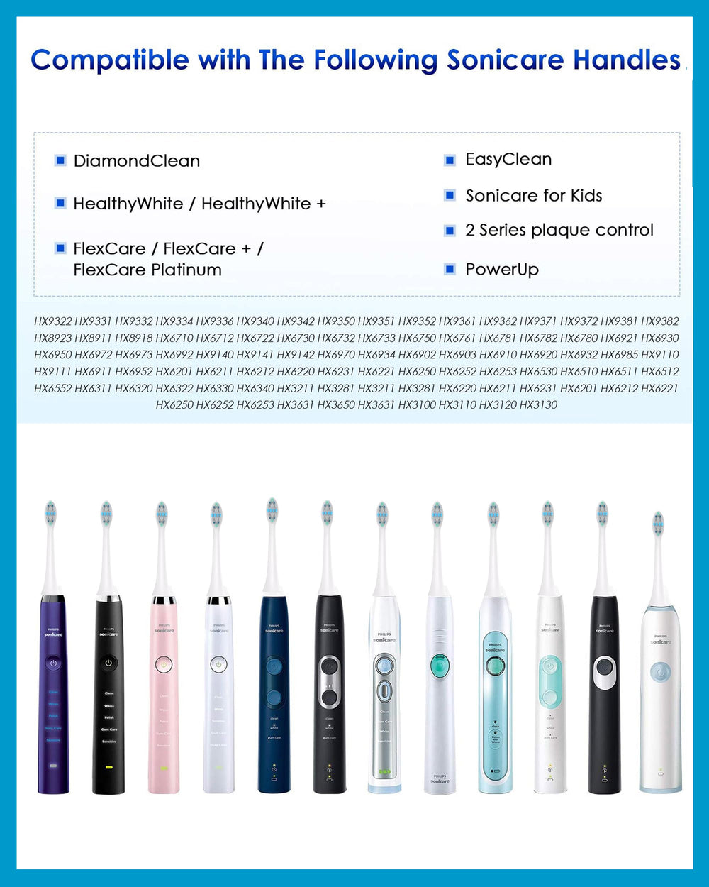 Blue indicator bristles showing replacement time