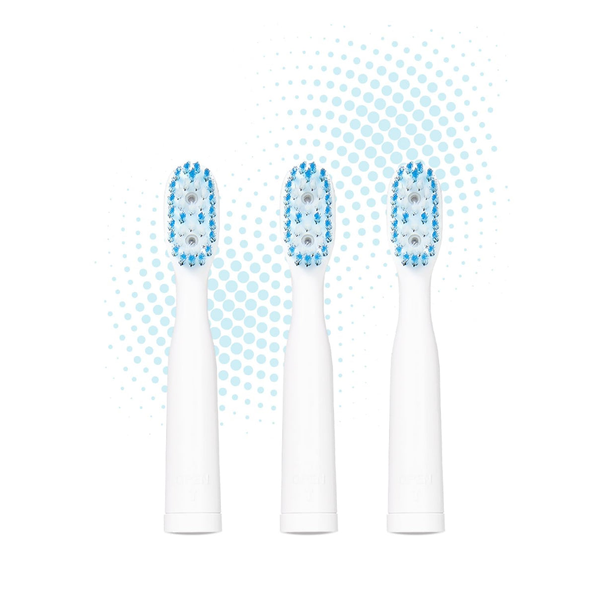 Blue Light Toothbrush Head Replacement 3-Pack - front view