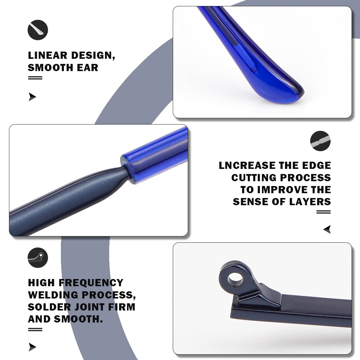 Universal blue eyeglass replacement arm