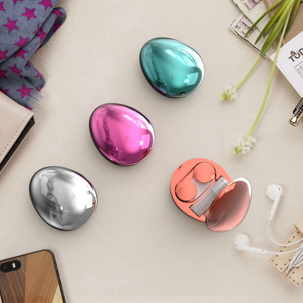 All-in-one blue travel case kit for contact lenses