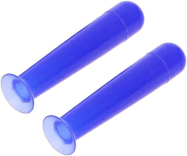 Two blue silicone contact lens inserter/remover tools