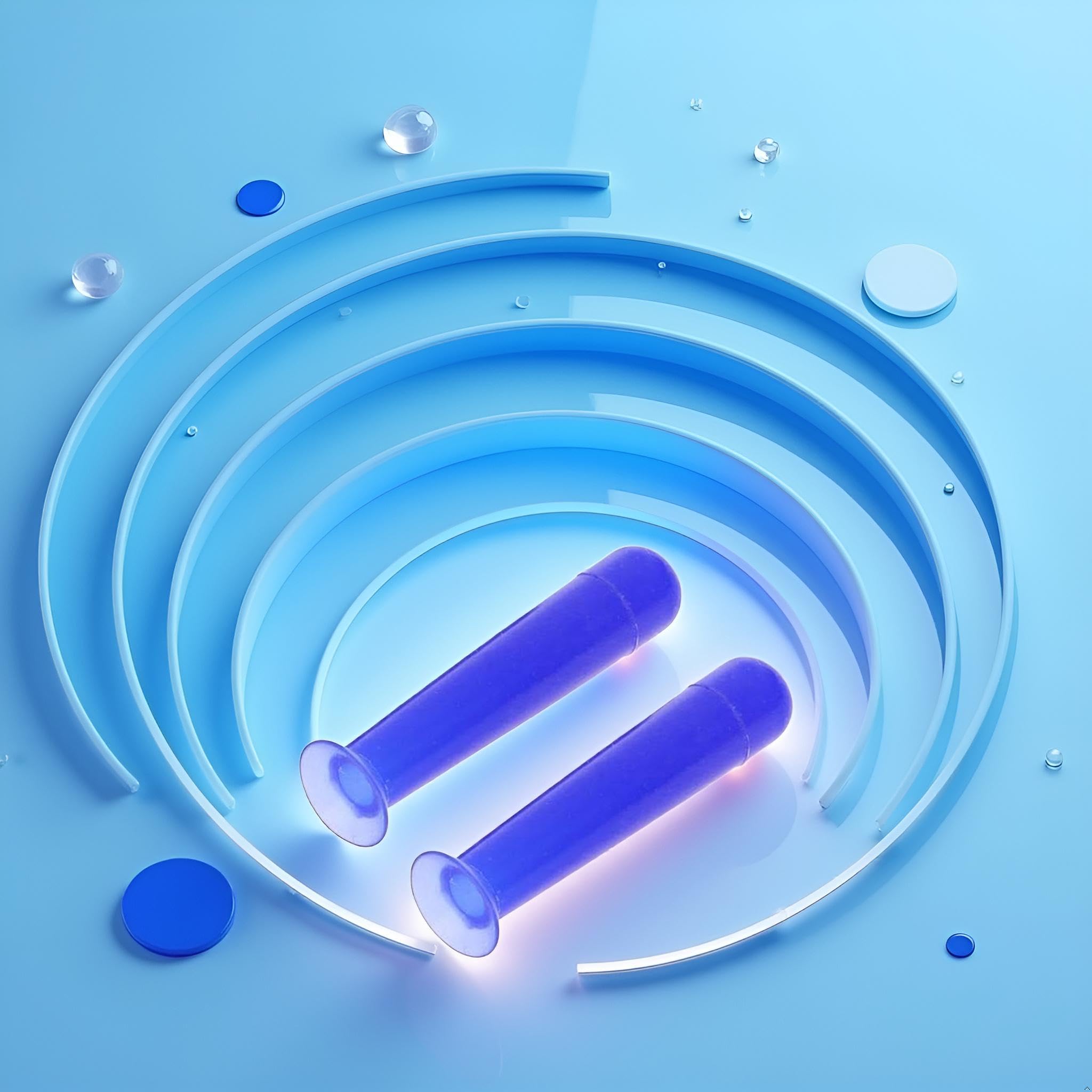 Dual-pack blue silicone tools for RGP and soft lenses
