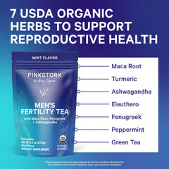 Blue Stork Tea sachets and packaging displayed