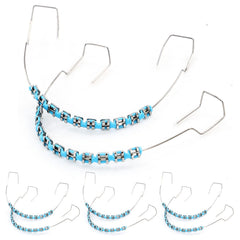 Blue braces fake brackets for teeth set of 4 pairs (image 1)