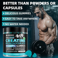 Close-up of blueberry-flavored Creatine Monohydrate Gummies