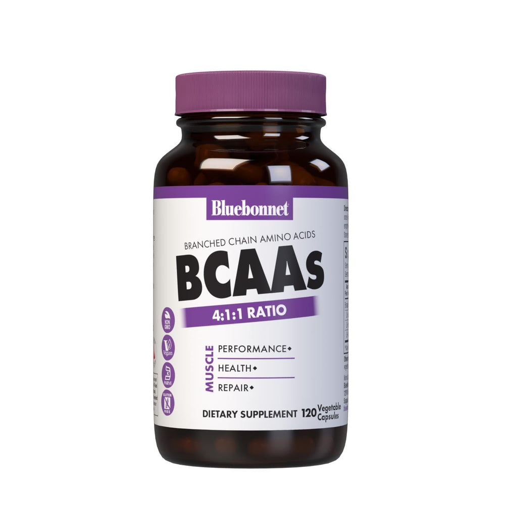Bluebonnet BCAAs 4:1:1 ratio capsules – 120 vegetarian capsules