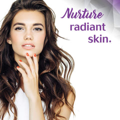 Ingredients panel featuring vegan-sourced hyaluronic acid in non-GMO sunflower oil