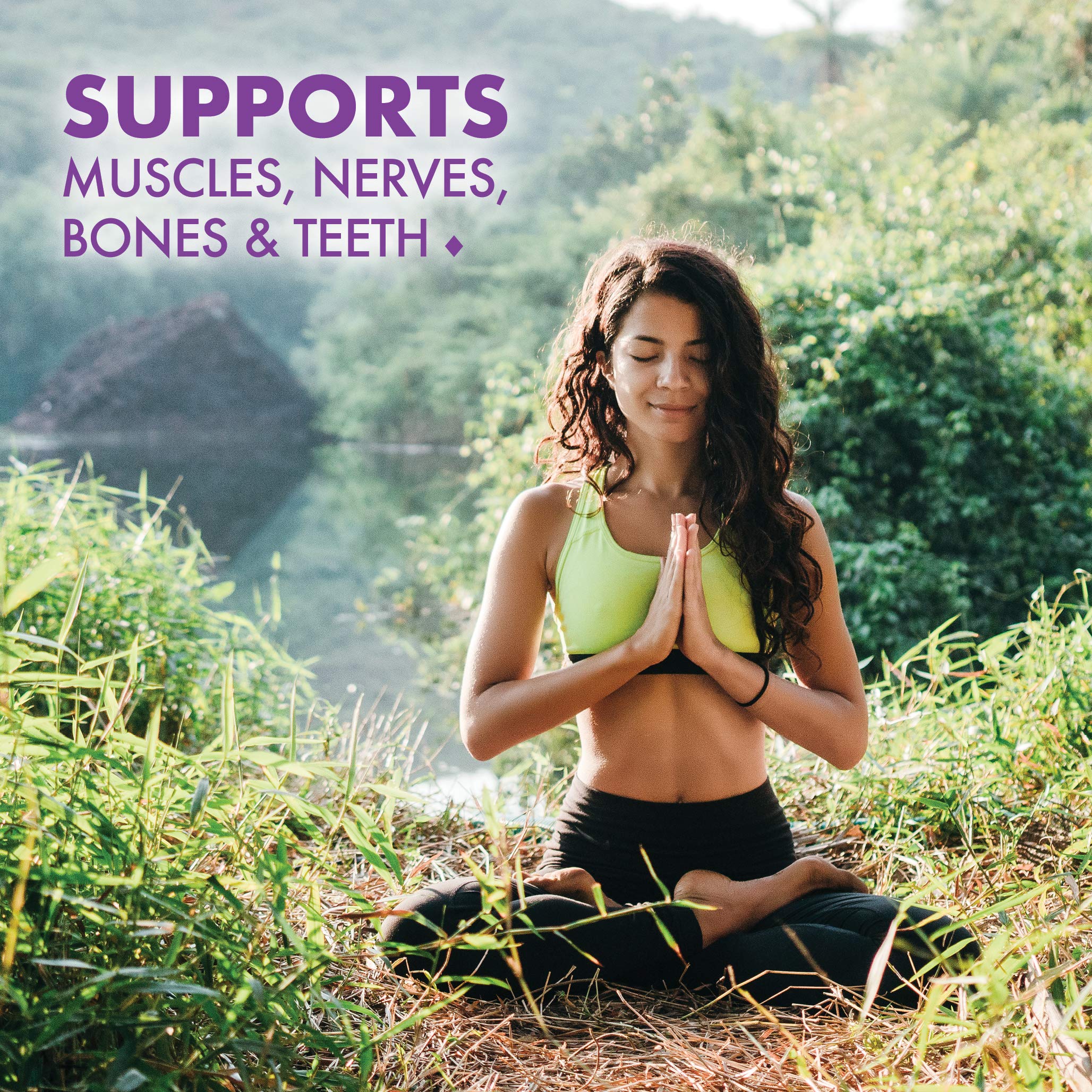 Bone health and muscle relaxation benefits iconography