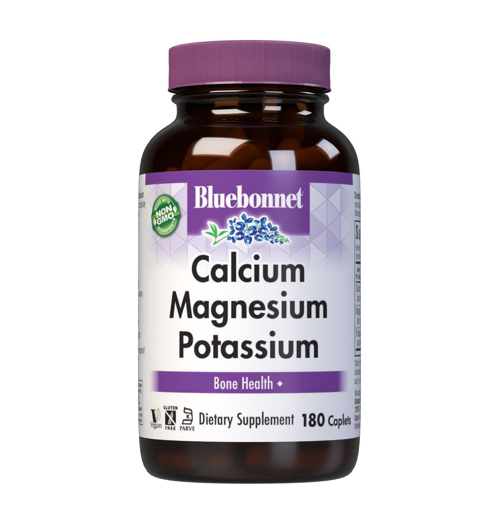 Bluebonnet calcium magnesium potassium 1000mg bottle label