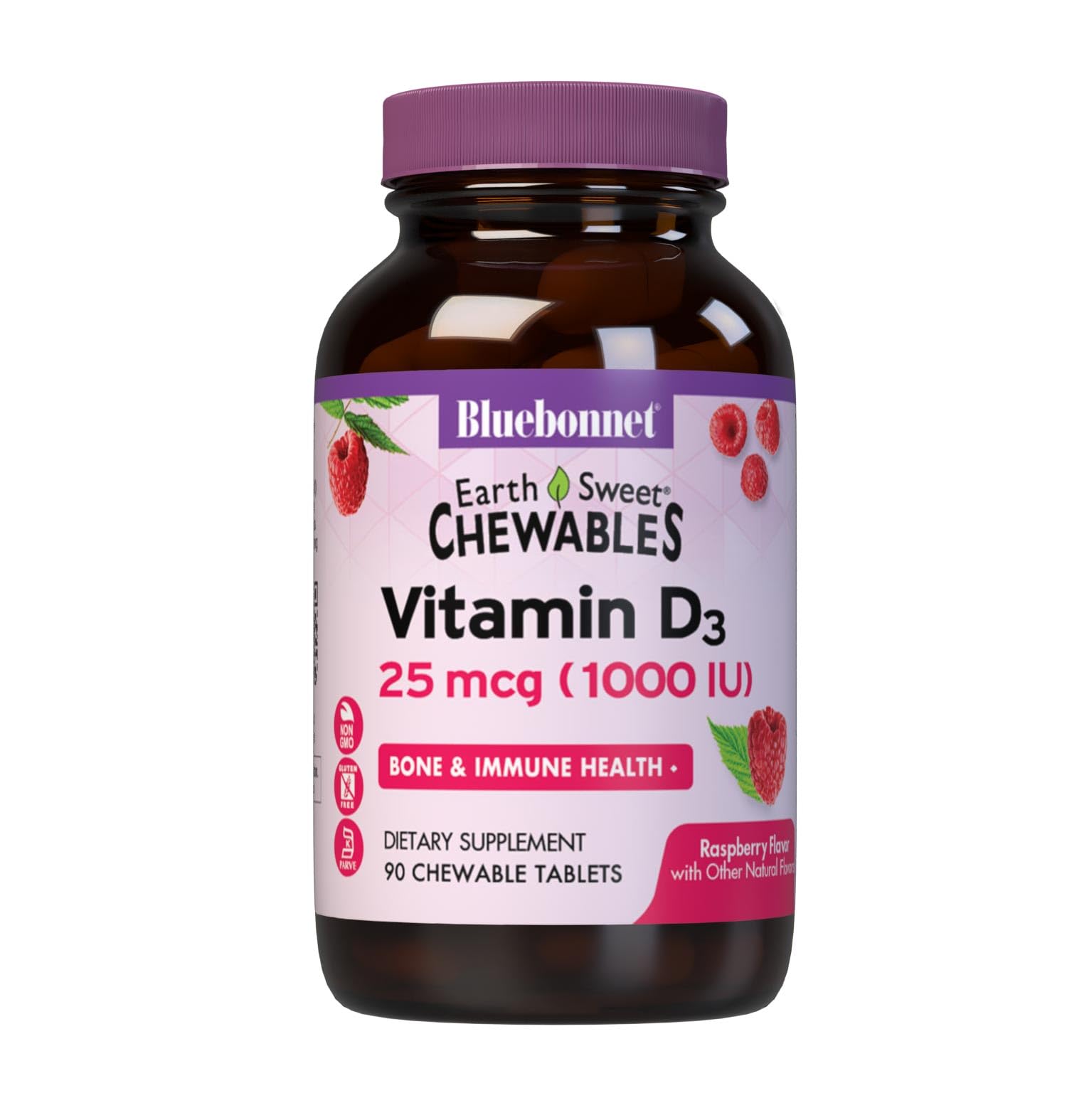 Bluebonnet Nutrition EarthSweet Vitamin D3 Raspberry bottle